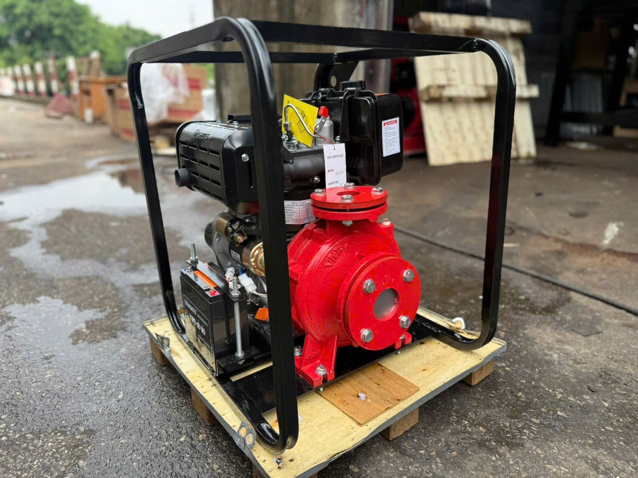 Máy bơm chữa cháy VNPY động cơ Diesel khiêng tay HL(R) 40-200/7.5kW
