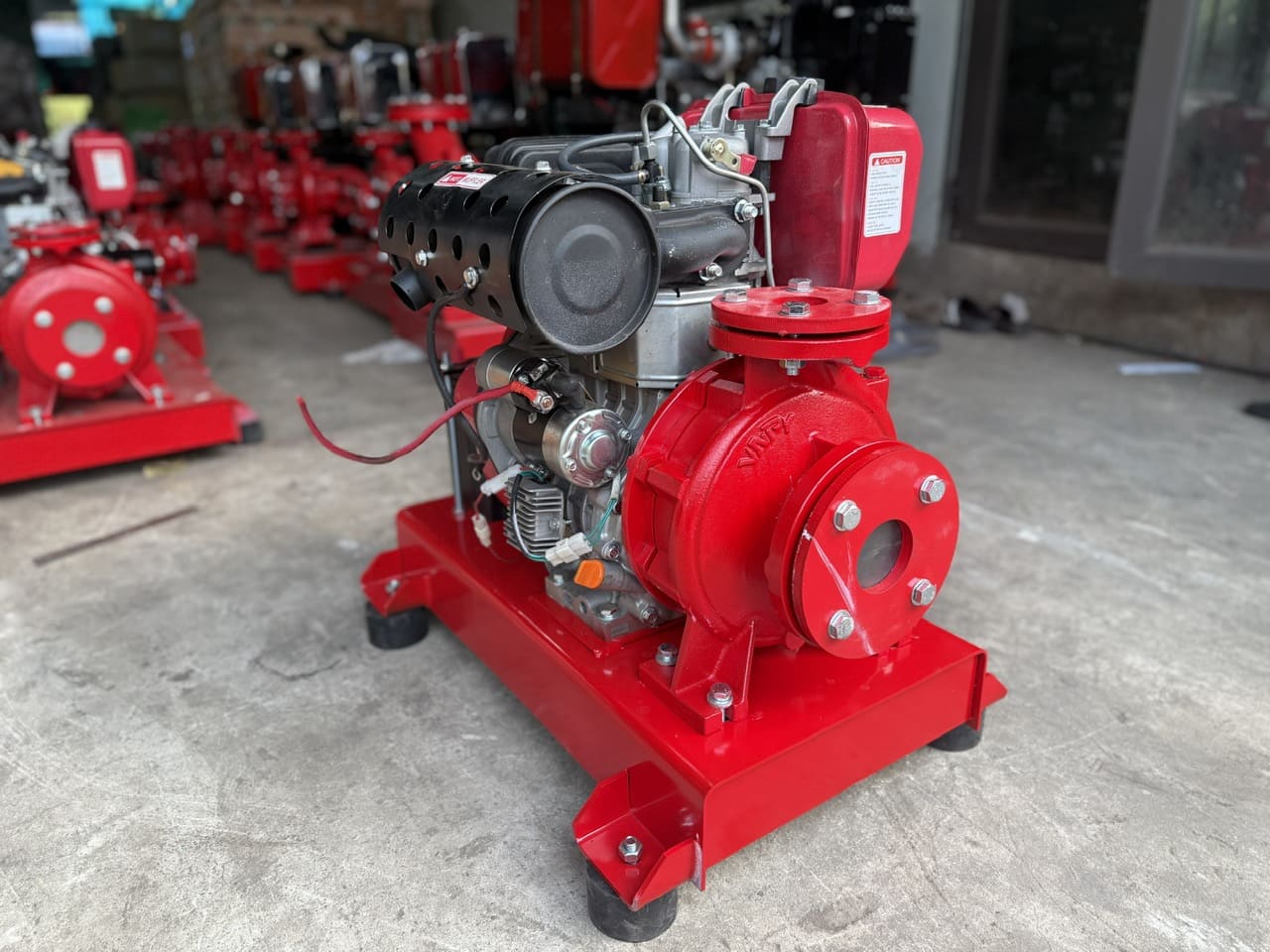 Máy bơm chữa cháy VNPY động cơ Diesel liền trục HL(R) 40-200/7.5kW
