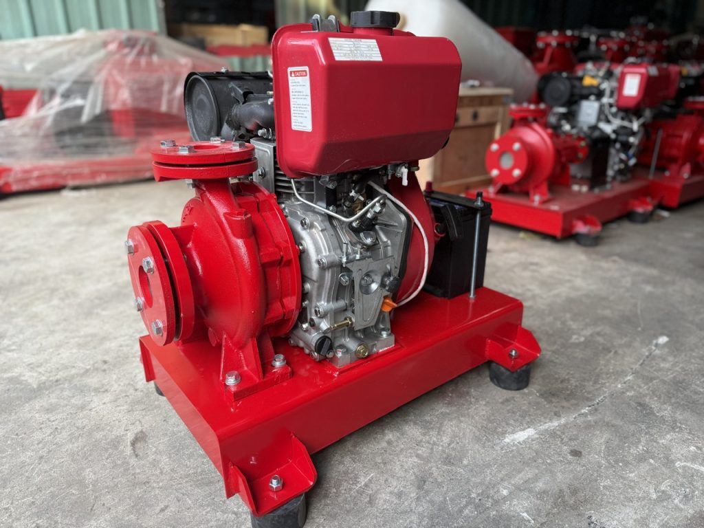 Máy bơm chữa cháy VNPY động cơ Diesel liền trục HL(R) 40-200/7.5kW - Ảnh 2